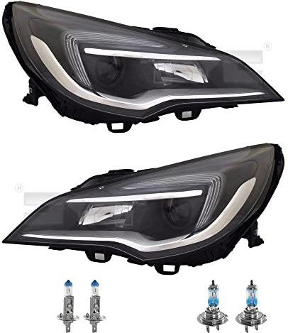 EISENFELS Set 106572936 erstellt mit Scheinwerfer links und rechts + NIGHT BREAKER 200 H1 H7 Leuchtmittel kompatibel mit Astra K