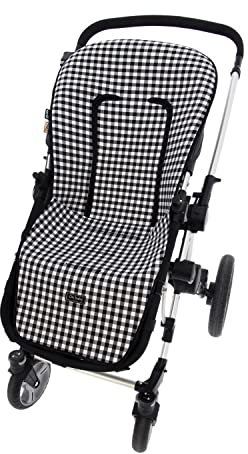 ROSY FUENTES - Funda de Verano para Silla Paseo Universal - Colchoneta para Carrito Bebé- Transpirable-Compatible con Bugaboo, Jane, Concord, Baby Jogger, Bebecar…0-negro
