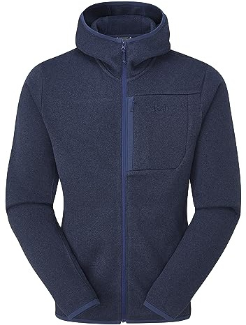Rab Men's Ryvoan Hoody Full-Zip Fleece Coat for Trekking & Casual Use - Deep Ink - X-Large