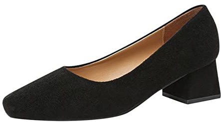 Frauen und Schuhe Dicke einfache Mode Mund Frühlingsfersen beiläufige Damen-Sandalen zwischen Absatz flach Ogg Schuhe Damen (Black, 39)
