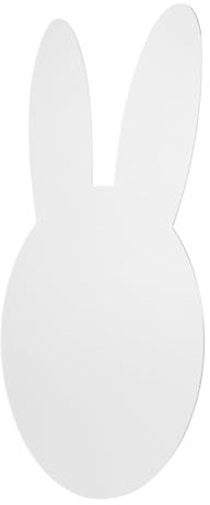 MAGICLULU Specchio Adesivo Acrilico a Forma Di Coniglio, Decorazione Murale Per Casa, Bagno, Cameretta, Autoadesivo, Argento, 20.5 X 12.5 cm