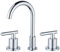 BiaoTeng Rubinetto Lavabo 3 Fori argento Ottone Rotazione 360° Miscelatore Lavabo Bagno Tre Fori Rubinetto A Tre Fori Per Lavandino Bagno Rubinetteria Bagno Lavabo Tre Fori, argento