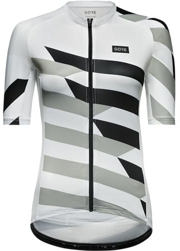 GORE WEAR Damen Spirit Signal Chaos Jerseys, Weiß/Lab Grau, 36 EU