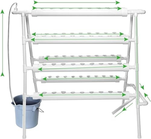 FLTRGO Hydroponics Growing System 72 Sites 8 Pipes Hydroponic Grow Kit Garden Planting Equipment Nft Soilless Balcony Indoor Greenhouse Tool Lettuce Strawberry Hydroponic Tower