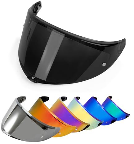 PSLER Visiera per Casco per K6 K6s, Visiera Colorata Accessori per Casco da Moto Ricambio per K6 K6s(Nero Scuro)
