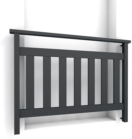AluVert Französischer Balkon Aluminium Stabgeländer Balkongitter Fenstergitter Anthrazit RAL 7016 matt (1, 110x100cm)