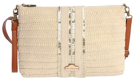 DON ALGODON - Bolso bandolera mujer - Bolso playa mujer - Bolso mujer verano - Bolso rafia mujer - Bolsa playa para mujer - Bolso mimbre mujer hecho a mano ideal para la playa, Oporto