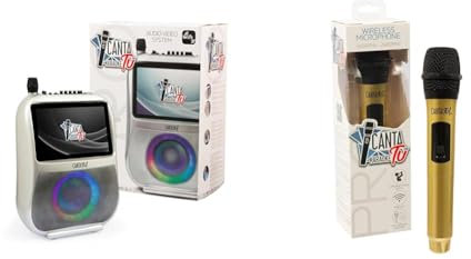 Canta Tu Karaoke PRO 2023 Karaoke Professionale Completo con Microfono Wireless & Microfono Wireless Pro 2023, Microfono Karaoke Senza Fili
