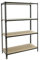 PROREGAL Schwerlastregal MID MULI | HxBxT 150x100x40cm | 4 Fachböden | Fachlast 150kg | Anthrazit | Lagerregal Kellerregal Werkstattregal