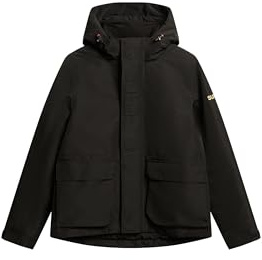 Superdry Damen Ultimative Windbreaker Jacke mit Kapuze Schwarz 40