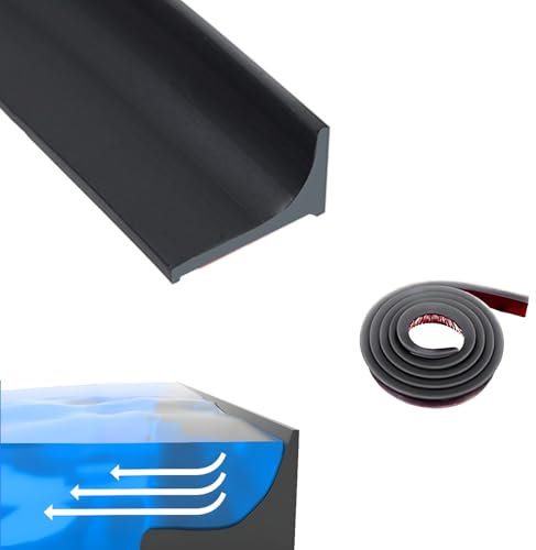 Cotensta 200cm Schwarz Schwallschutzleiste Dusche Selbstklebend, Silikon Wasserstopper Dusche Schwallschutz, Duschdichtung Schwallschutz, TüRdichtung Duschwasserstop für Rahmenlose Duschtür
