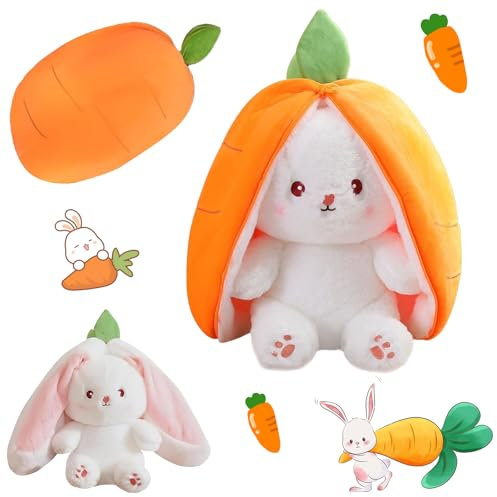 EEPLUYTY Hasen Verstecken，25cm Hasenpuppe, Hase Plüschtier Verstecken， Fluffy Stuffies, Stofftier Plüsch Hasen Versteckspiel, Niedliche Osterpuppenspielzeuge Für Kleine Kinder