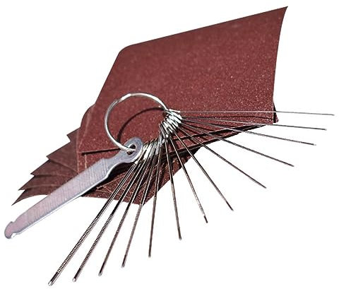 SECFOU Lot De 10 Limes Pour Sillet De Chevalet De Guitare Papier De Verre 240 G 320 G Pour Réparation De Guitare