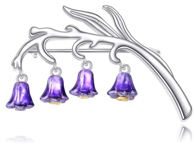 DAYLINLOVE Kolibri/Schneeglocke Brosche 925 Sterling Silber Kolibri/Schneeglocke Schmuck Geschenke für Damen Frauen Mädchen Liebhaber