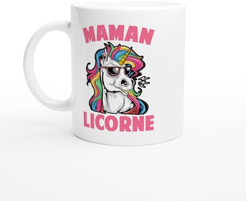 PassionCadeau Mug Maman Licorne – Idée Cadeau Originale Fête des Mère – Mug Drôle et Magique pour Maman