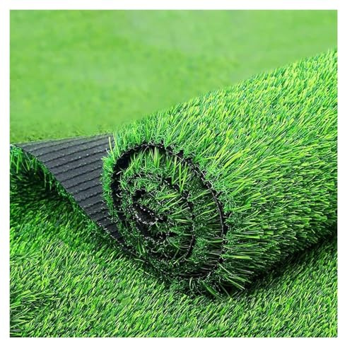 SFQEVHRZ Artificial Grass， 2x25m Realistic Turf Artificial Grass Roll Artificial Grass Underlay Outdoor Pet Patio Balcony Garden Carpet(2x14m)