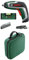 Bosch Cordless Screwdriver IXO Spirit Level Set (7th Generation; 3.6V; 2.0Ah; 5.5Nm; Set Including Mini Spirit Level with Micro USB Cable) + Bosch Storage Case for Tools