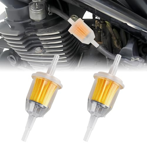 2 Stück Universal Benzinfilter, Kraftstofffilter 6mm 8mm Set | Universal Dieselfilter Flüssigkeitsfilter für Motorrad, Roller, Auto, Moped, Rasenmäher, Rasentraktor, Benzinmotoren