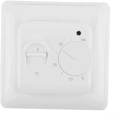 Termostato eléctrico de calefacción por suelo radiante para el hogar con sensor de suelo 16 A, controlador de temperatura mecánico no programable para control Hea