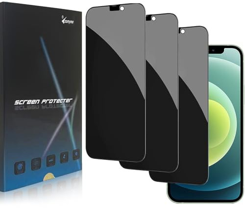 3 Stück Sichtschutzfolie für iPhone 12 Pro Max 6,7, Full Screen Blickschutzfolie Privatsphäre Sichtschutz Schutzfolie, 9H Härte Anti-Spähen Gehärtetes Glas Displayschutzfolie für iPhone 12 Pro Max