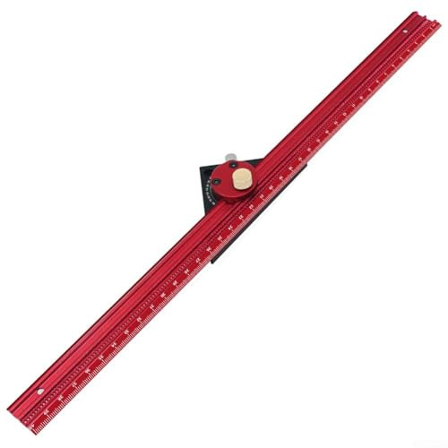 Goniometro regolabile ad angolo 300 mm/400 mm, in alluminio, con testa girevole, per la lavorazione del legno a 360°, doppi progetti fai da te (400 mm)