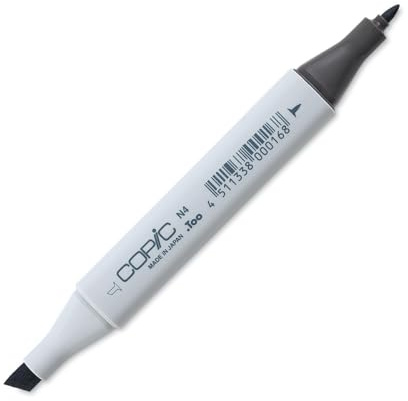Copic Classic Coloured Marker Pen N-4 Neutral Gray No.4, Art & Crafts, Colouring, Graphics, Highlighter, Design, Anime, Professional & Beginners, Art Supplies & Colouring Books