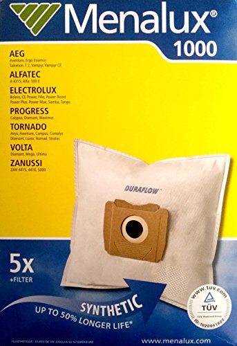 Staubsaugerbeutel Mikrofaser 5 Stück für AEG (Serie Aventure, Ergo Essence, Salomon, VAMPYR)