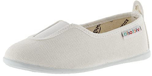 victoria Inglesas Unisex Gimnasia Lona & Elástico Central & Suela Al Tono 104857 para Niños Blanco 34