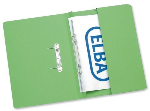 Elba Stratford Spring Pocket File Foolscap Green