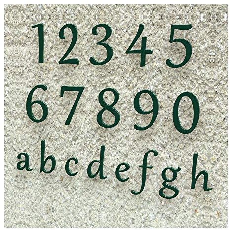 Colours-Manufaktur Hausnummer Klassisch 0-9 und a-h *Made IN Germany* viele Größen wählbar (30 cm, RAL 6005 moosgrün [grün] glänzend)