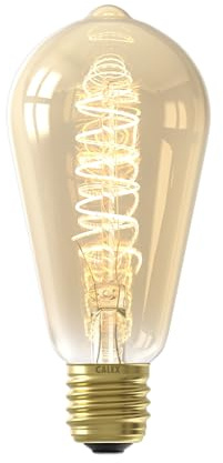 CALEX Rustic Glass Lamp, 4 W, Gold, One Size