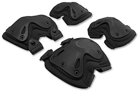 FIRECLUB SWAT Knee & Elbow Pads CS Military Equipment Tactical Fighter Protective Gear (Black)