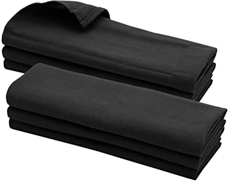 Daloual 6X Geschirrtuch/Küchentuch/Putztuch/Poliertuch aus 100% Baumwolle schwarz
