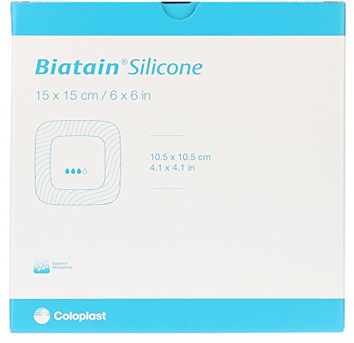BIATAIN Silicone Schaumverband 15x15 cm 5 Stück