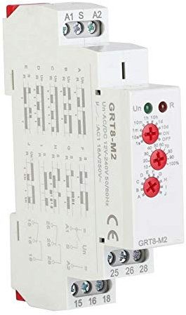 KSTE GRT8-M2 multifuncional relé de retardo de tiempo con 10 funciones en raíl DIN AC/DC 12V-240V