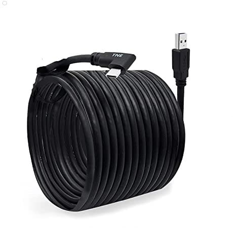 TNE Link Cable for Meta Quest Pro/Oculus Quest 2 16ft (5M) Cable for PC Gaming and Charging | High Speed Data Transfer & Fast Charger Cord Angled Type C USB3.2 Gen1 to USB Type A Power Cable (16ft/5m)