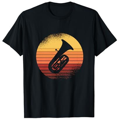 Retro Sousaphone Tuba 70er Jahre Musikband Distressed I Sousaphon T-Shirt