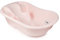 BABYLON Liner Anatomische Badewanne Baby mit Badethermometer, Badewannensitz, Grosse Badewannen Zubehör 0-6/6-36 Monate, Babywanne Anti-Rutsch Oberfläche, Mit Stopsel, Rosa