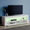 Panana 120cm TV Stand 2Doors Storages TV Cabinet With LED Lights (white)