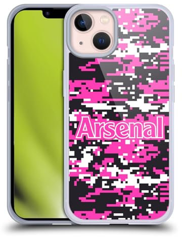 Head Case Designs Offizielle Arsenal FC Digitale Pink Tarnung Wappen Muster Gelhülle [Militärischer Schutzgrad] Kompatibel Mit Apple iPhone 13 Und Kompatibel Mit MagSafe