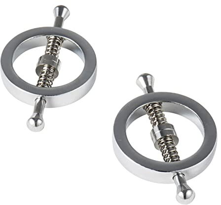 Freebily 1 Paar Fetisch Nippelklemmen Einstellbar Nipple Clamps Edelstahl Brustwarzenklemmen Stimulation Erotik Sexspielzeug für Frauen Männer Paar