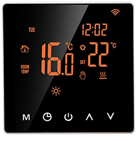 ME81H AC 230V WIFI Smart Thermostat, LCD Display Intelligentes Thermostat Fußbodenheizung Thermostat(3A, orange back white press)