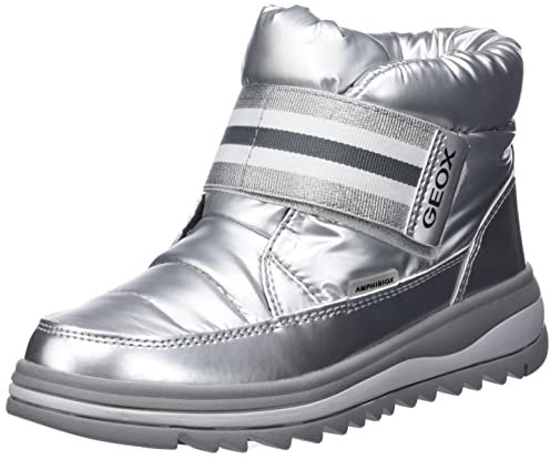 Geox Mädchen J Adelhide Girl B Ab Stiefeletten,Silber,37 EU