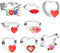 ELECLAND 8 Pcs Valentine's Day Cookie Cutters Set Stainless Steel Heart Cookie Cutter Metal Biscuit Molds Cutters for Kitchen Baking