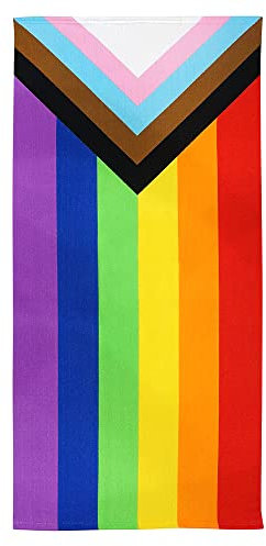 COUNTRY CLUB Progress Pride Flagge LGBTQ+ Regenbogen Große Mikrofaser Strand & Badetuch Leicht Sport Reisen Fitnessstudio Sommer