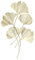 BuyWeek Metall Wanddekoration Gold, 3D Ginkgo Blätter Wandskulpturen Gold Wandkunst für Wohnzimmer Büro