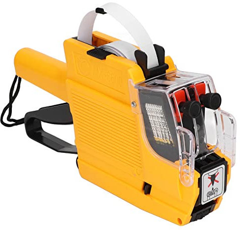 Buachois Preisauszeichner 2 Zeilig 10 Stellig Preis Etiketten Drucker Preisschilder Etiketten Maschine Etikettierer Gerät für 2 Zeilig 22x16mm Etiketten, Geld