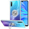 Ptny Handyhülle Durchsichtig für Huawei P30 Lite Hülle Ring, 360 Grad Ring Ständer Magnetische, Schutzhülle Stoßfest Weiche TPU Silikon Ultra Dünn Transparente Case für Huawei P30 Lite Handyhülle