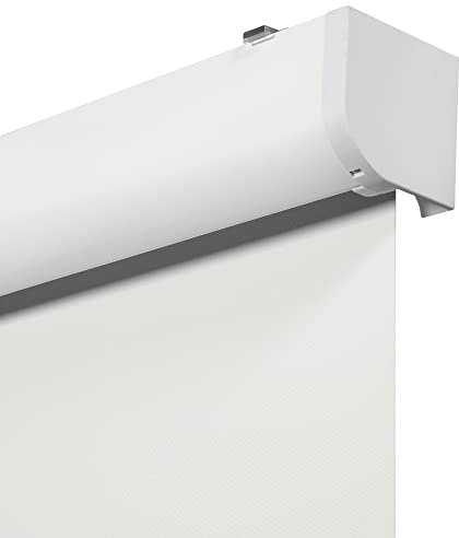 VIEWTEX Tenda a Rullo motorizzata con cassetto Oscurante/Termico Bianco 135 X 190cm - Made in Europe - 5 Anni di Garanzia