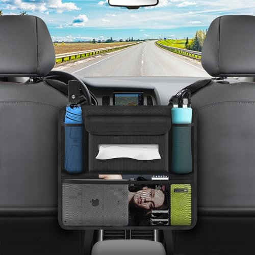 APLKER Organisateur de Voiture Rangement Voiture, Multipurpose Filet de Rangement Voiture Sac Rangement Siege Voiture pour Portefeuilles, Collations, Jouets pour enfants